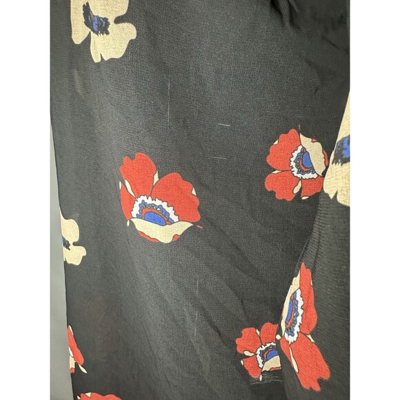 Haoduoyi Fringe 3/4 Sleeve Black Floral Sheer Kimono Women's Boho‎ MEDIUM - Picture 6 of 13